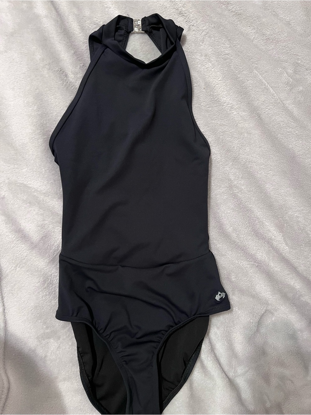 Girls' Black High-Neck One-Piece leotard  Mariia Crown